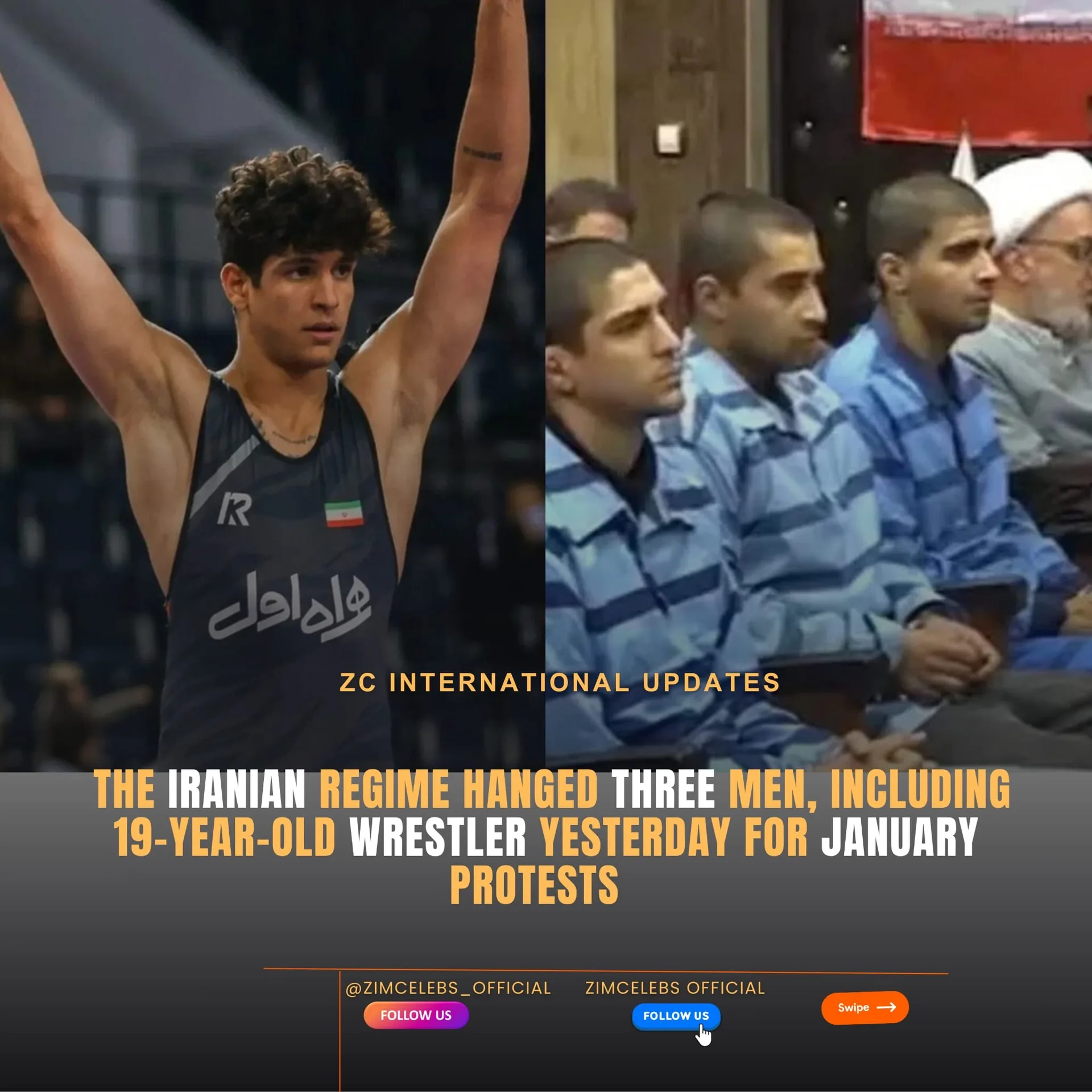 Iran Executes Champion Wrestler Saleh Mohammadi Amid Crackdown During War