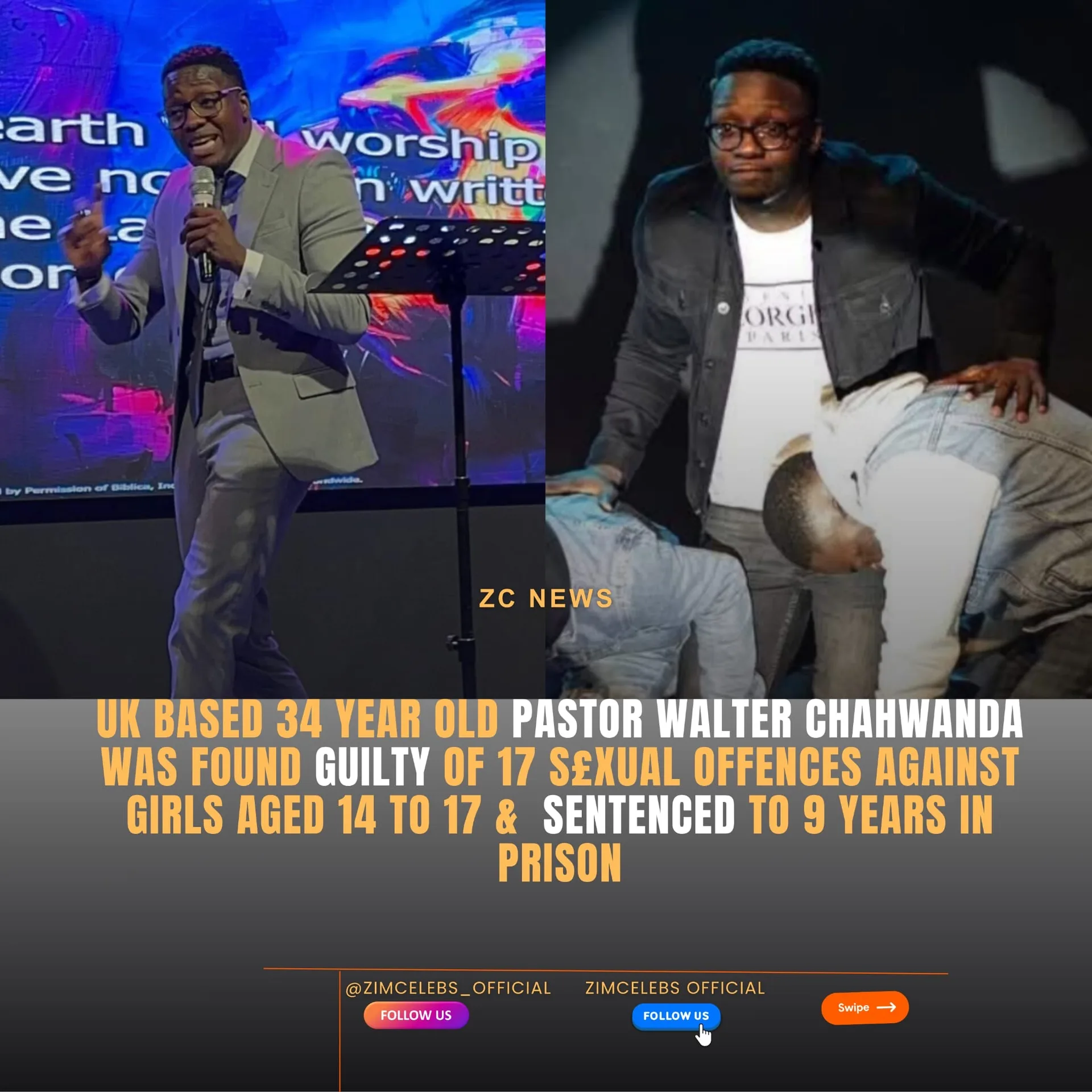 Evangelical Pastor Walter Chahwanda Jailed After Conviction for Grooming and Abusing Teenage Girls