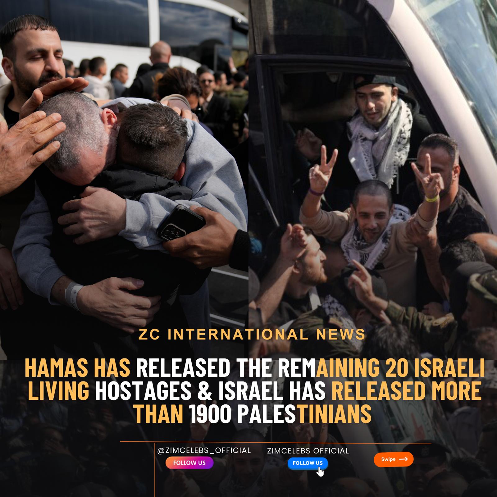 Hamas Hands Over Final 20 Surviving Hostages in Gaza as Trump Hails ‘Historic Dawn of a New Middle East’